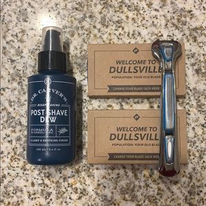 Dollar shave club razor + refills + post shave dew